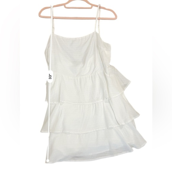 Lovers and Friends tiered mini dress eyelet white Y2K medium NWT summer - Picture 6 of 12